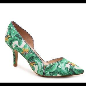 Kelly & Katie green tropical heels Sz 9 PreLoved